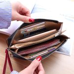 Damen-Geldbörse mit langem Reißverschluss und mehreren Kartenfächern, multifunktionale Handgelenk-Geldbörse – Bild 6