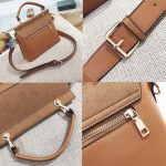 Damen-Umhängetasche, mattiert, breiter Schultergurt, quadratische Tasche, Einzel-Umhängetasche – Bild 3