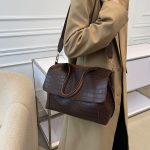 Frauen Umhängetasche Herbst Winter Textur Schulter Achselhöhle Pendler Einkaufstasche – Bild 7