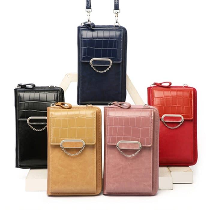 Vertikale Handytasche für Damen, Schulter-Crossbody-Tasche, multifunktionale Geldbörse mit großem Fassungsvermögen – Bild 2