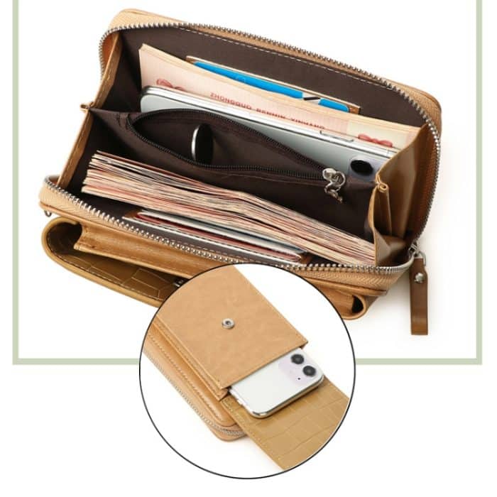 Vertikale Handytasche für Damen, Schulter-Crossbody-Tasche, multifunktionale Geldbörse mit großem Fassungsvermögen – Bild 5