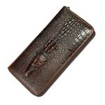 Lange Business-Geldbörse für Herren mit Krokodilmuster und mehreren Karten, Clutch