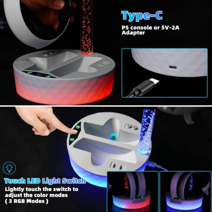 Für PS VR2 iplay Buntes Laderegal mit Griff und magnetischer Ladestation, HBP-505 – Bild 6