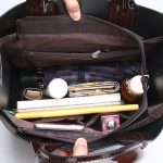 3-in-1-Damenhandtasche, einfache, vielseitige Krokodilmuster-große Umhängetasche – Bild 6