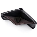 MenBense Herren-Geldbörse, kurze Geldbörse mit Reißverschluss, großes Fassungsvermögen, Geldscheinklammer mit mehreren Karten – Bild 9