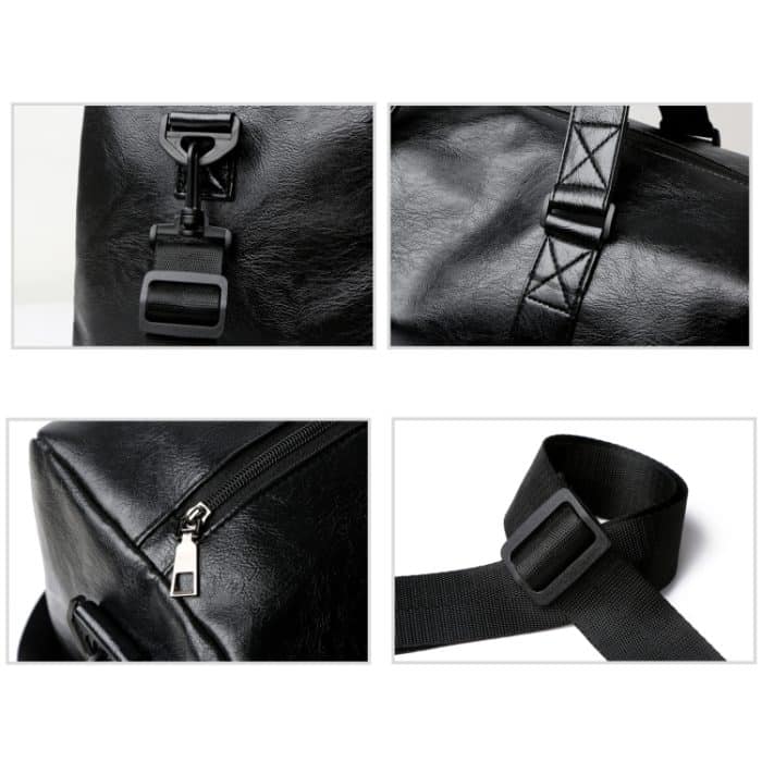 PU-Leder-Reise-Fitnesstasche, Yoga-Sport-Trainingstasche mit Schuhfach – Bild 5