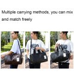 PU-Leder-Reise-Fitnesstasche, Yoga-Sport-Trainingstasche mit Schuhfach – Bild 10