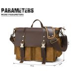 Outdoor-Umhängetasche aus Leder, gewachstes Canvas, Freizeittasche, S11 Gray, S11  Army Green, S11  Khaki – Bild 3