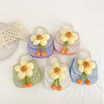 Kinder Cartoon Blume Perle Handtasche Prinzessin Umhängetasche Geldbörse – Bild 2