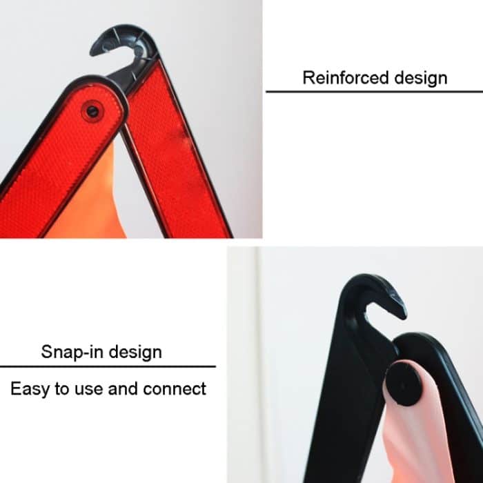 Faltbarer Auto-Warnschild-Stativ, reflektierender dreieckiger Halter für Autos – Bild 5