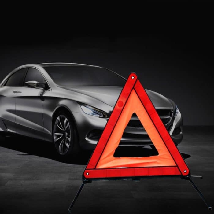 Faltbarer Auto-Warnschild-Stativ, reflektierender dreieckiger Halter für Autos – Bild 6