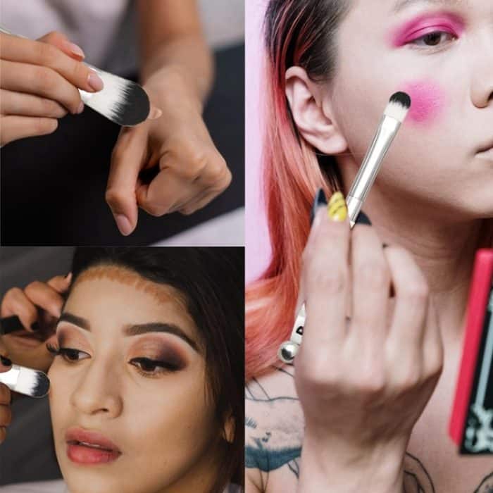 5-in-1-Make-up-Pinsel-Set mit Metallgriff, DIY-Perlen, für Rouge, loses Puder, schräger Lidschattenpinsel – Bild 7