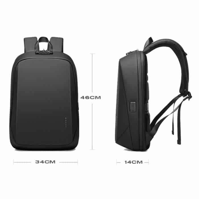 BANGE BG-7251 Herren-Business-Doppelschulter-Laptoptasche, großes Fassungsvermögen, wasserdichter Rucksack – Bild 2