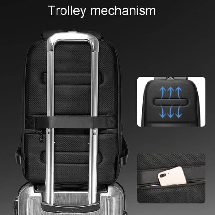 BANGE BG-7251 Herren-Business-Doppelschulter-Laptoptasche, großes Fassungsvermögen, wasserdichter Rucksack – Bild 6