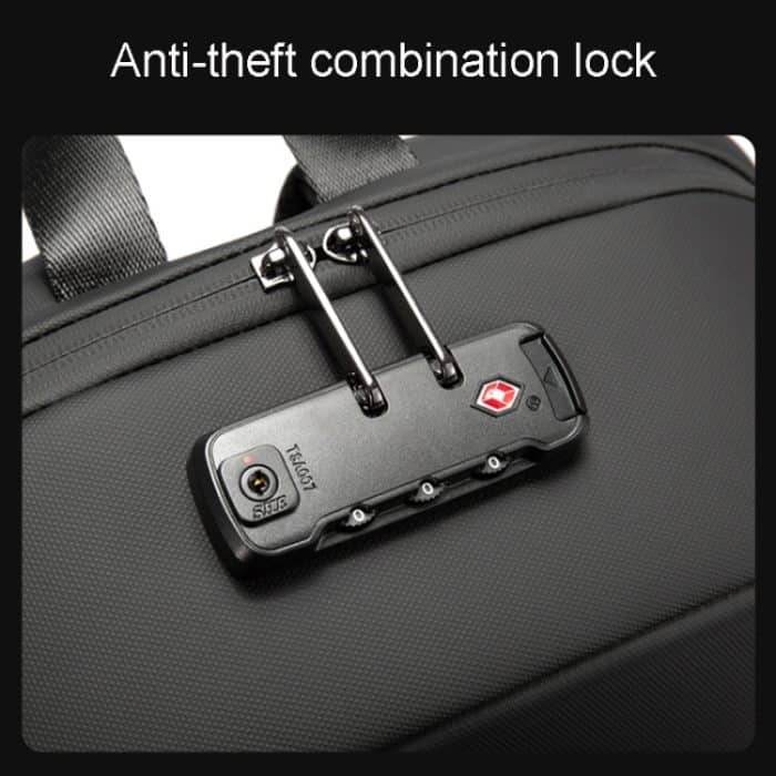 BANGE BG-7251 Herren-Business-Doppelschulter-Laptoptasche, großes Fassungsvermögen, wasserdichter Rucksack – Bild 7