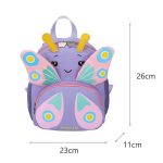 Kinder Schultasche Umhängetasche Mädchen Niedlicher Cartoon Schmetterling Rucksack – Bild 3
