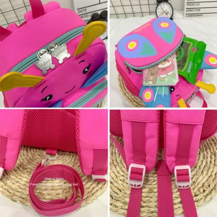 Kinder Schultasche Umhängetasche Mädchen Niedlicher Cartoon Schmetterling Rucksack – Bild 5
