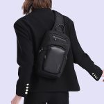 BANGE BG-7718 Herren-Satchel-Brusttasche, großes Fassungsvermögen, sportlicher, lässiger Einzelschulter-Rucksack – Bild 12