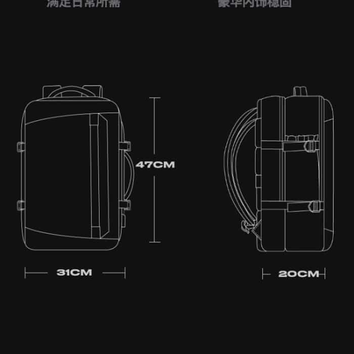 BANGE BG-2892 Herren-Business-Doppelschulter-Rucksack, große Kapazität, Reise-Computertasche – Bild 7