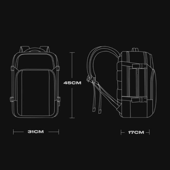 BANGE BG-7690 Herren-Business-Doppelschulter-Rucksack, große Kapazität, wasserdichte Reise-Computertasche – Bild 10