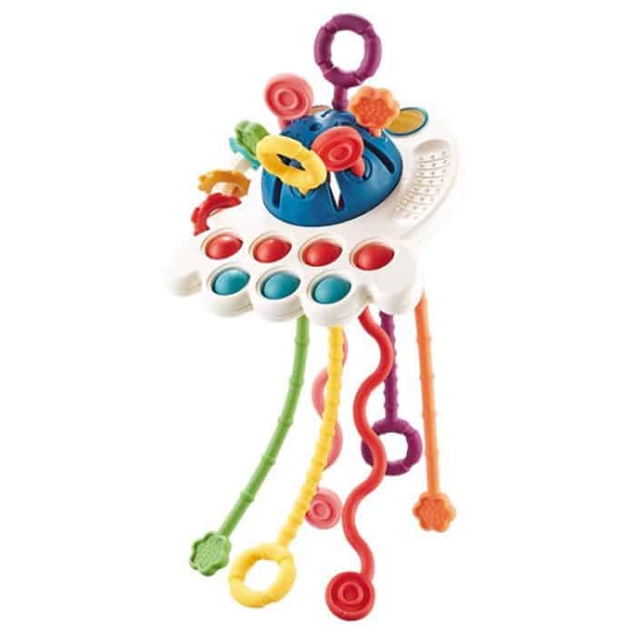 Baby-Puzzle, lustiges Finger-Pump-Spielzeug, Aufklärungs-Frühpädagogik-Spielzeug, Octopus (Blue), Octopus (Red), Cartoon Crab (Orange), Cartoon Crab (Green), Rocket (Blue), Rocket (Red), Flying Sword (Red), Flying Sword (White), Crab, Space Ship... – Bild 1