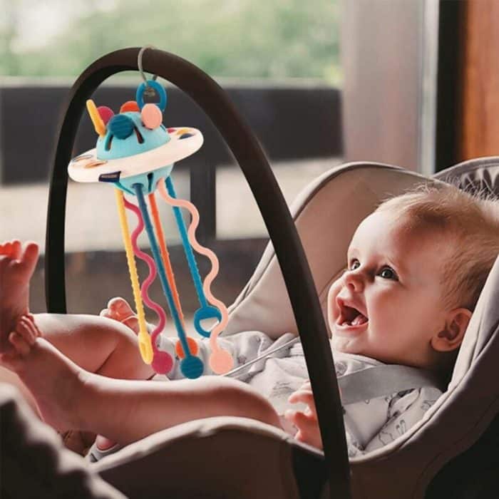 Baby-Puzzle, lustiges Finger-Pump-Spielzeug, Aufklärungs-Frühpädagogik-Spielzeug, Octopus (Blue), Octopus (Red), Cartoon Crab (Orange), Cartoon Crab (Green), Rocket (Blue), Rocket (Red), Flying Sword (Red), Flying Sword (White), Crab, Space Ship... – Bild 5