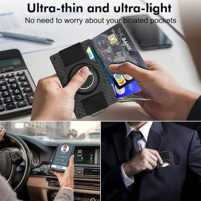 Aluminium-Geldbörse für Herren, Kartenhalter, transparenter Visitenkartenhalter – Bild 5