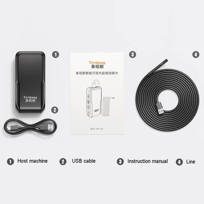 Teslong WF150 5 mm WiFi-verbundenes HD-Industrie-Endoskop, industrielle Wartungswerkzeuge – Bild 14