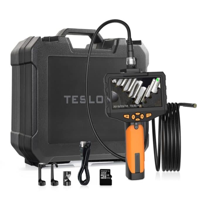 Teslong NTS300 5-Zoll-HD-Großbildschirm-Industrie-Inspektions-Endoskop für Autoreparaturwerkzeuge, 7.6mm Single Lens / 1m – Bild 2