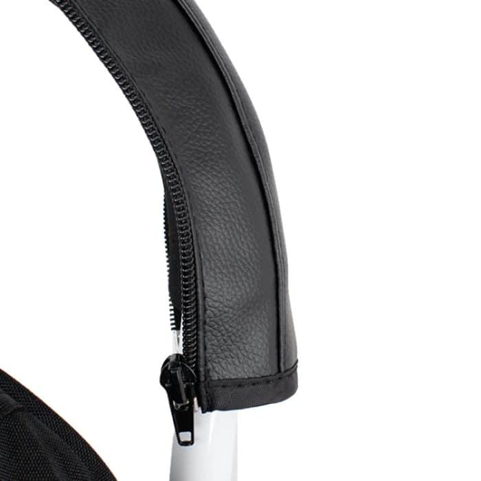 Kinderwagen-Griffabdeckung aus PU-Leder, Schutzhülle für Babyyoya/Spirit Kids/Hiwide, Pushing Handle Black, Pushing Handle Brown, Front Armrest  Black – Bild 3