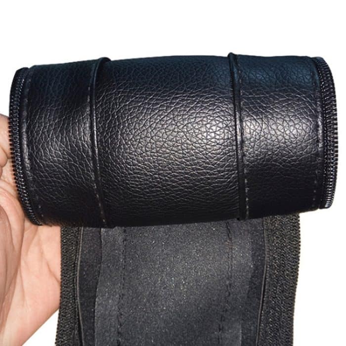 Kinderwagen-Griffabdeckung aus PU-Leder, Schutzhülle für Babyyoya/Spirit Kids/Hiwide, Pushing Handle Black, Pushing Handle Brown, Front Armrest  Black – Bild 4