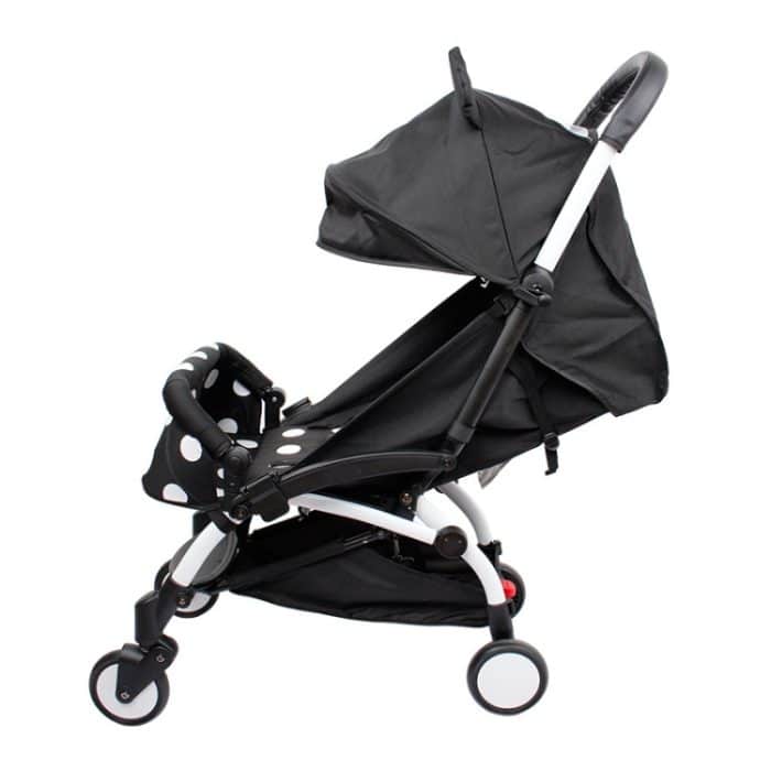 Kinderwagen-Griffabdeckung aus PU-Leder, Schutzhülle für Babyyoya/Spirit Kids/Hiwide, Pushing Handle Black, Pushing Handle Brown, Front Armrest  Black – Bild 6
