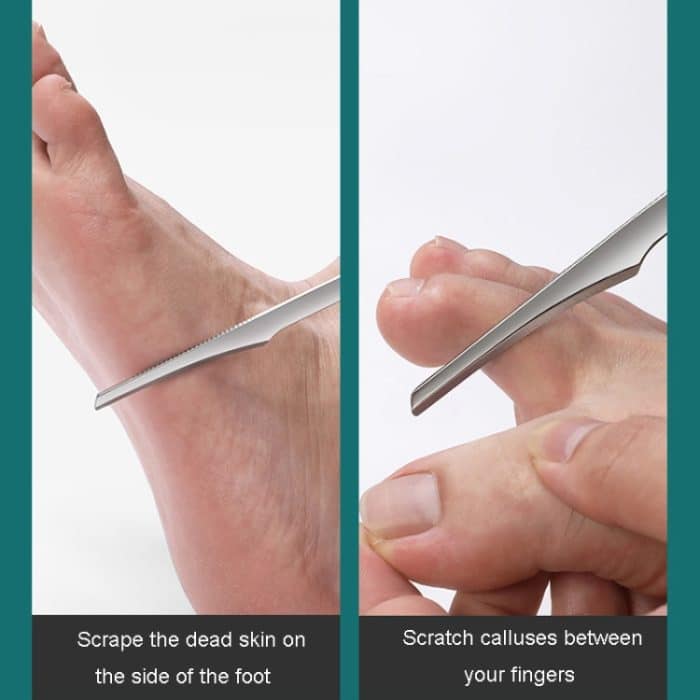 Pediküre Messer Spieß Nagelknipser Set Haushaltswerkzeuge zur Hornhautentfernung, Scraper, Diagonal Knife, Flat Knife, 3 In 1 – Bild 6