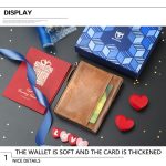 BULL CAPTAIN QB06 Retro First-Layer-Rindsleder-Anti-Diebstahl-Reißverschluss-Geldbörse, kurze Führerschein-Münzklammer – Bild 4