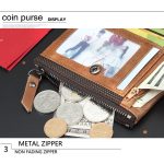 BULL CAPTAIN QB06 Retro First-Layer-Rindsleder-Anti-Diebstahl-Reißverschluss-Geldbörse, kurze Führerschein-Münzklammer – Bild 6