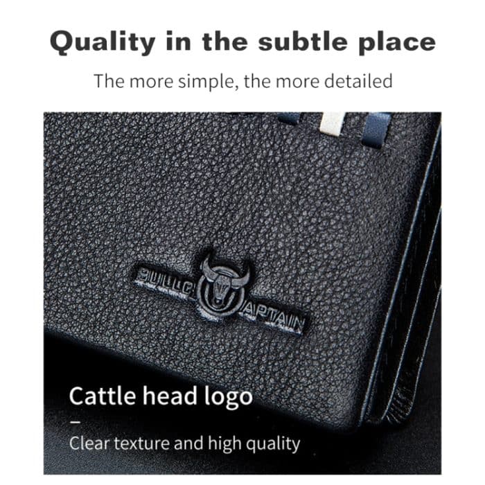 BULL CAPTAIN 0200 RFID-Diebstahlsicherer Kartenhalter aus erstklassigem Rindsleder mit mehreren Kartenfächern und großem Fassungsvermögen – Bild 4
