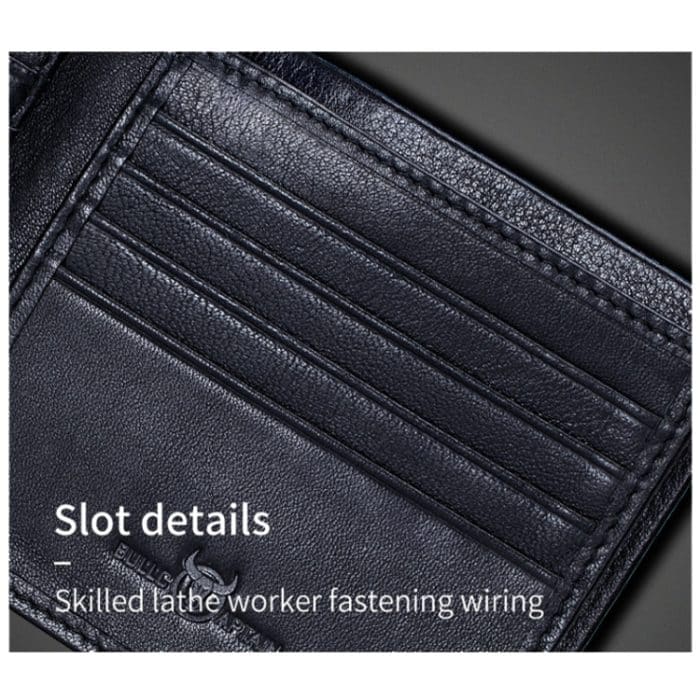 BULL CAPTAIN 0200 RFID-Diebstahlsicherer Kartenhalter aus erstklassigem Rindsleder mit mehreren Kartenfächern und großem Fassungsvermögen – Bild 6