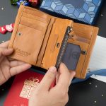 BULL CAPTAIN 03 Großvolumiger, faltbarer Münzclip aus Rindsleder mit Reißverschluss und mehreren Kartenfächern – Bild 10