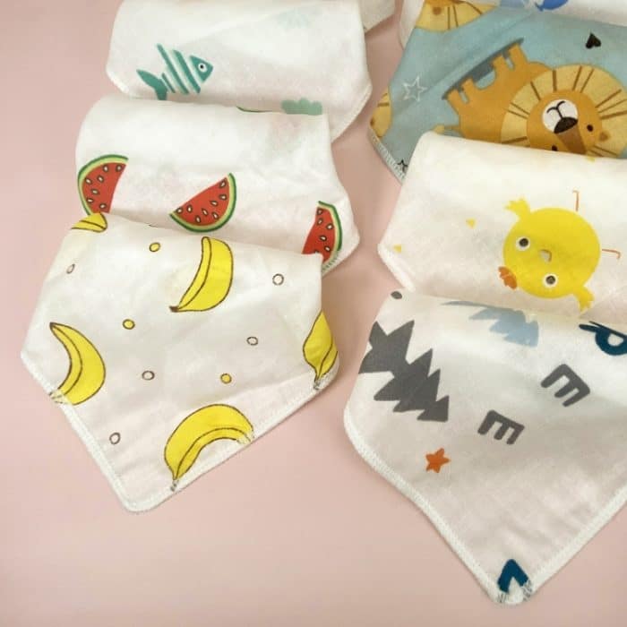 10 Stück/Packung, 25 x 25 cm, doppellagiges, hochdichtes Gaze-Taschentuch, sabberndes Handtuch für Kleinkinder – Bild 3