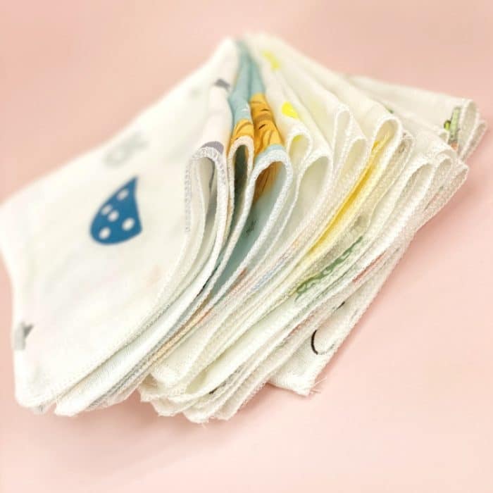 10 Stück/Packung, 25 x 25 cm, doppellagiges, hochdichtes Gaze-Taschentuch, sabberndes Handtuch für Kleinkinder – Bild 5