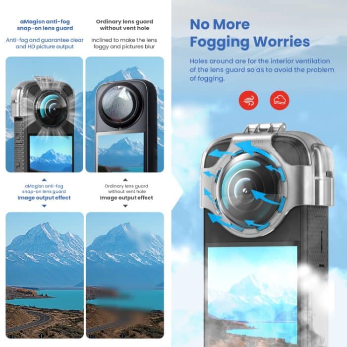 Für Insta360 X3 AMagisn Schutzkamerazubehör, Lens Guard, Silicone Case, Lens Guard+Case – Bild 4