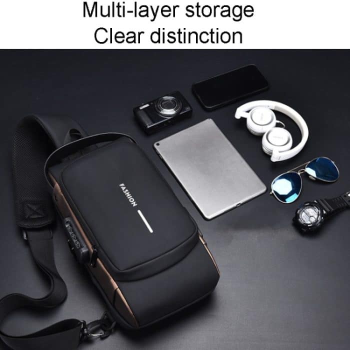 WEIXIER X314 Wasserdichter Sport-Umhängerucksack, USB-Aufladung, große Kapazität, einzelne Umhängetaschen – Bild 6