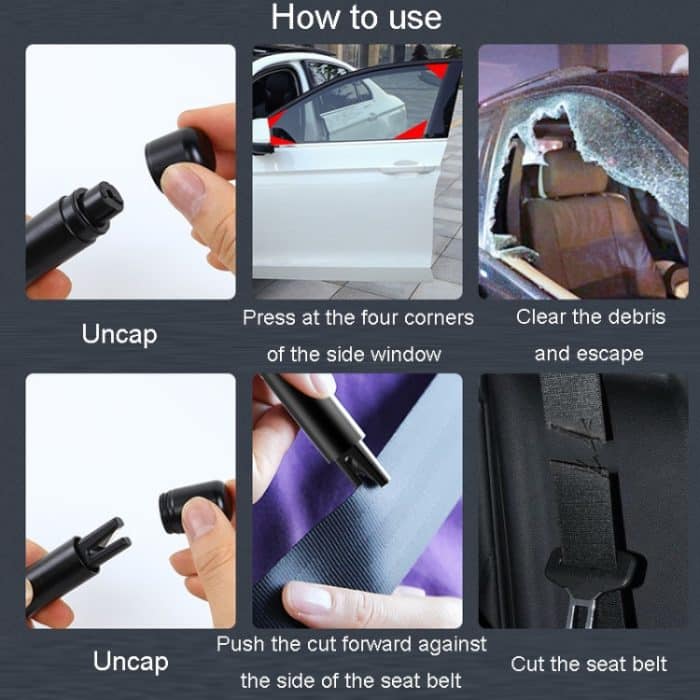 Auto Notfall lebensrettender Sicherheitshammer Multifunktionaler schneller Fensterbrecher für Fahrzeug 2 in 1 – Bild 10