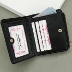 Baellerry N2401 Kurze Geldbörse aus PU-Leder mit mehreren Kartenfächern, Münzbörse mit Kreuzblumen-Reißverschluss – Bild 5