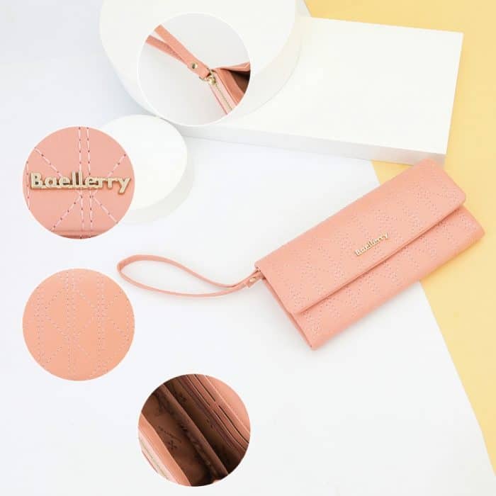 Baellerry N8918 Damen-Geldbörse, lang, großes Fassungsvermögen, Magnetschnalle, Clutch, Handytasche – Bild 5