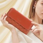 Baellerry N2403 Lange Damenbrieftasche mit mehreren Kartenfächern, großes Fassungsvermögen, dreifach faltbare Clutch, Black, Black White, Pink, Brown – Bild 6