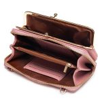 Gestickte, einschultrige Handytasche mit großem Fassungsvermögen, lange Damen-Geldbörse mit Reißverschluss zum Umhängen, Wine Red, Blue, Yellow, Pink, Gray, Dark Pink, Black – Bild 4