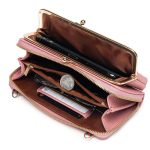 Gestickte, einschultrige Handytasche mit großem Fassungsvermögen, lange Damen-Geldbörse mit Reißverschluss zum Umhängen, Wine Red, Blue, Yellow, Pink, Gray, Dark Pink, Black – Bild 9