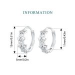 S925 Sterling Silber platinierte funkelnde fünfzackige Stern-Damenohrringe – Bild 3