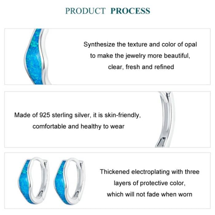 Bunte Opal-Ohrringe aus S925-Sterlingsilber, platiniert – Bild 4